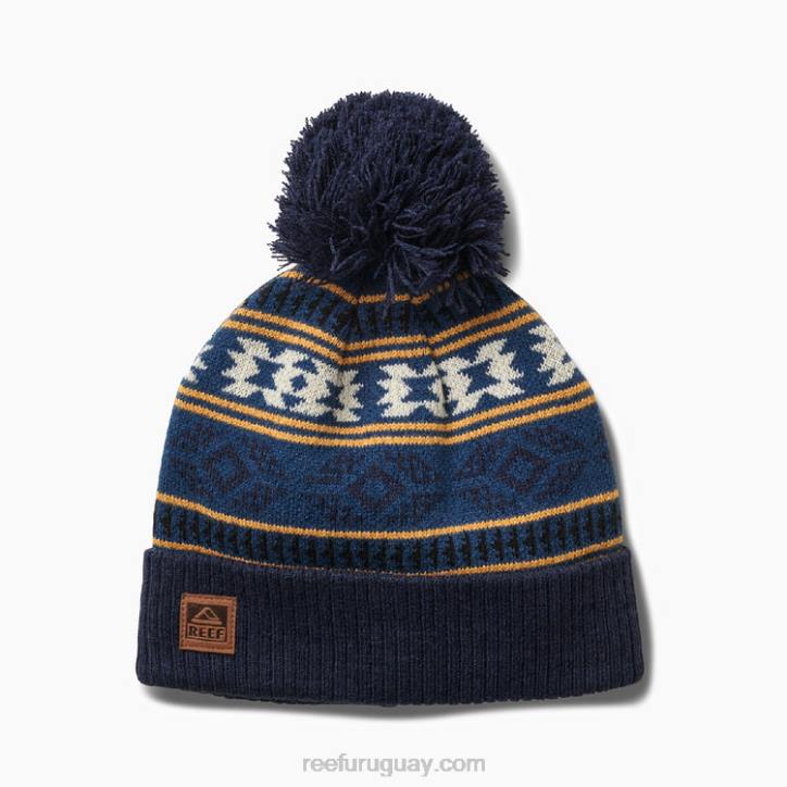 bijou azul R2BV798 gorro Jimmy Jaquard con vuelta Reef hombres