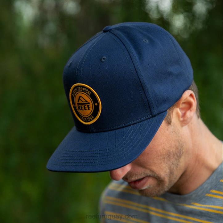 insignias azules R2BV806 sombrero de visera plana Woodbury Reef hombres