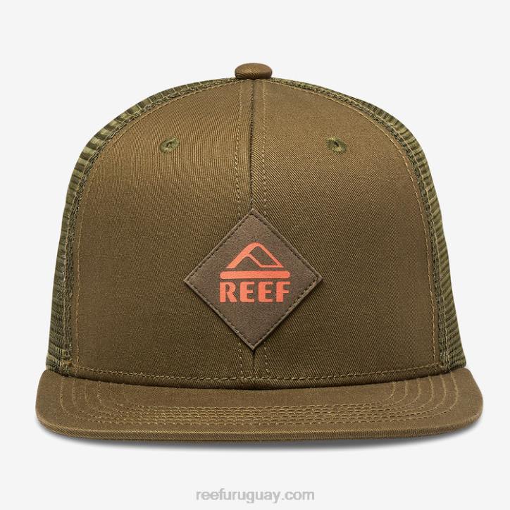 oliva oscuro R2BV760 gorra de camionero madre snapback Reef hombres