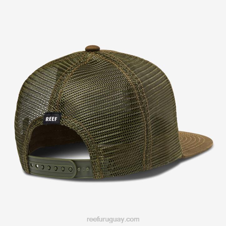 oliva oscuro R2BV760 gorra de camionero madre snapback Reef hombres