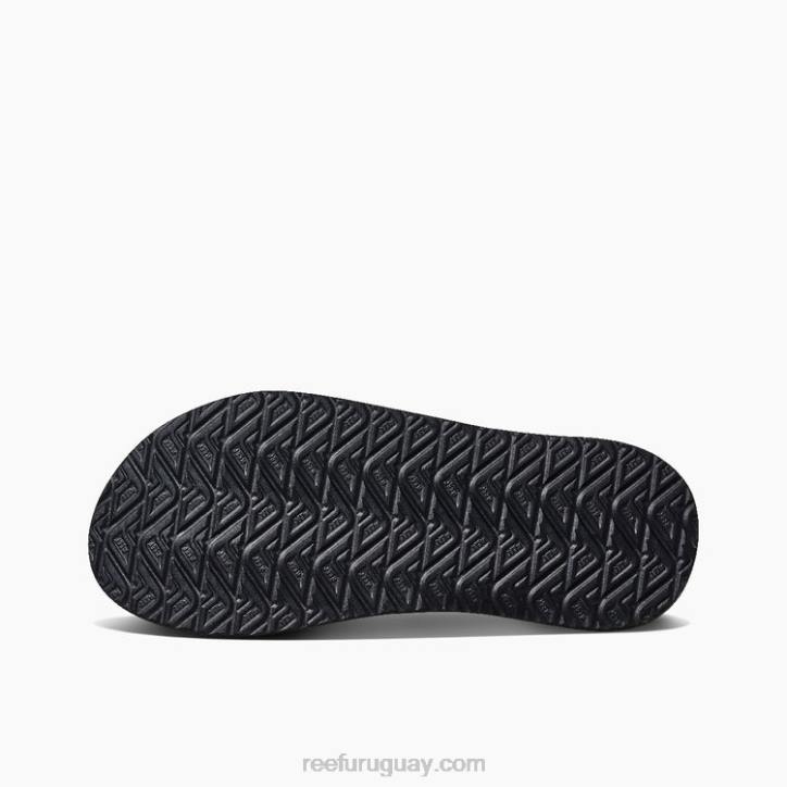 café negro R2BV370 cojín fantasma de cuero Reef hombres