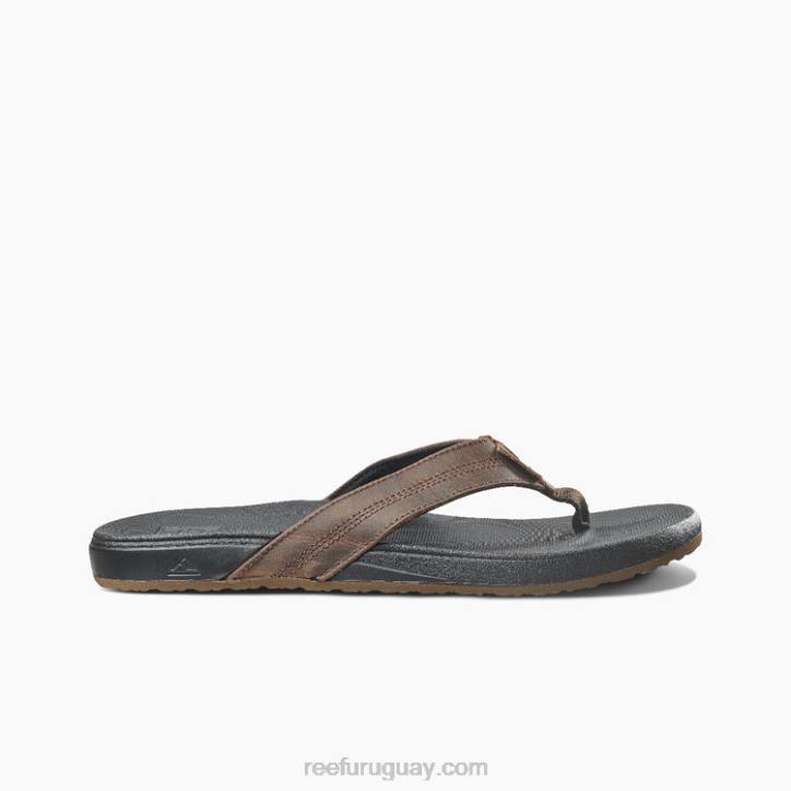 marrón oscuro R2BV333 cojín fantasma de cuero Reef hombres