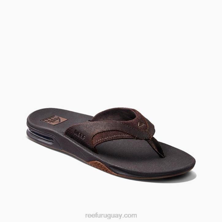 marron oscuro R2BV336 abanico de cuero Reef hombres