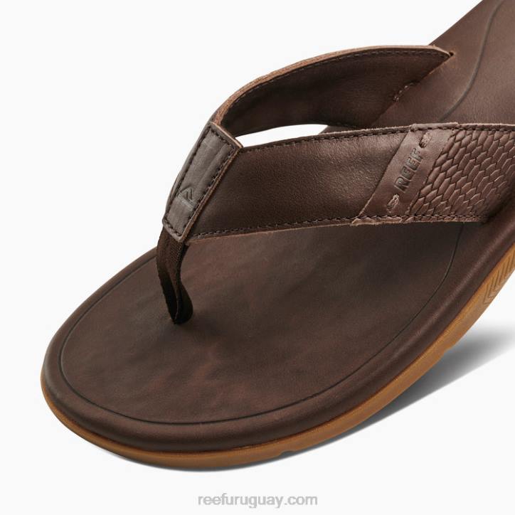 marron oscuro R2BV365 cuero santa ana Reef hombres