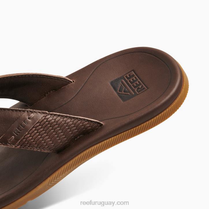 marron oscuro R2BV365 cuero santa ana Reef hombres