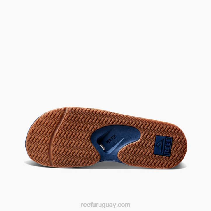 azul marino/goma R2BV469 tobogán de abanico Reef hombres