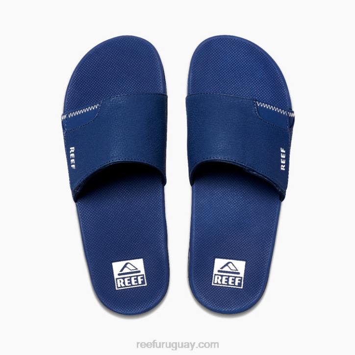 azul marino/goma R2BV469 tobogán de abanico Reef hombres