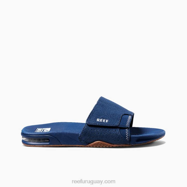 azul marino/goma R2BV469 tobogán de abanico Reef hombres