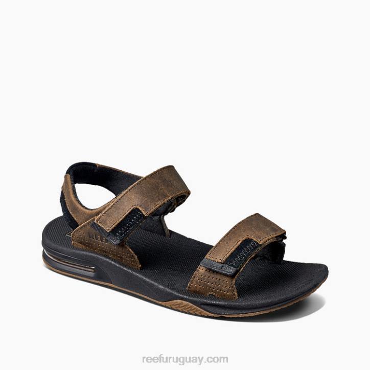marrón oscuro R2BV379 abanico de cuero baja Reef hombres