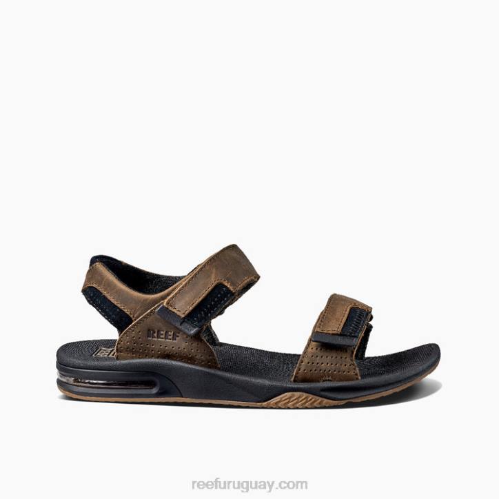 marrón oscuro R2BV379 abanico de cuero baja Reef hombres