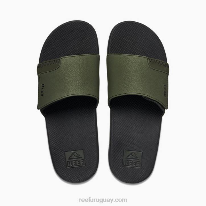 oliva oscuro R2BV355 tobogán de abanico Reef hombres