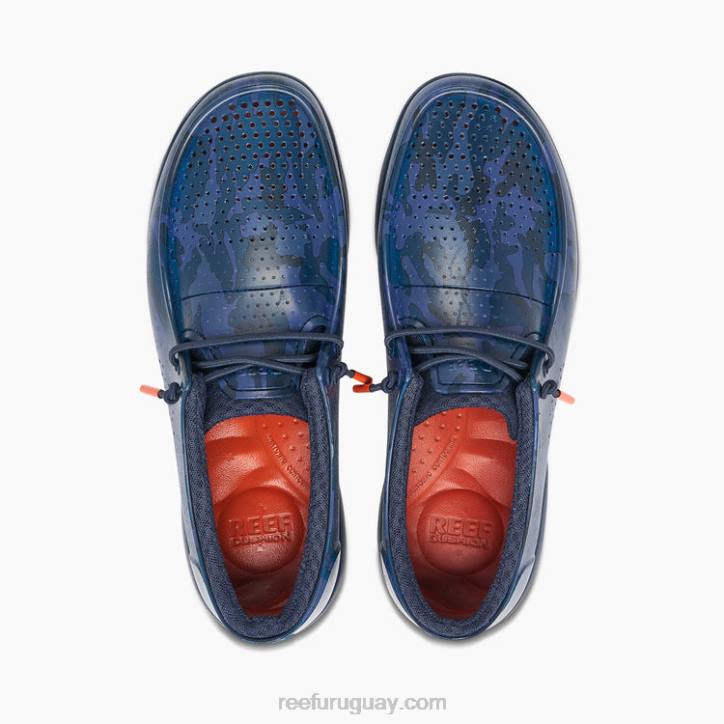 camuflaje azul marino R2BV527 impresiones de la costa del agua Reef hombres