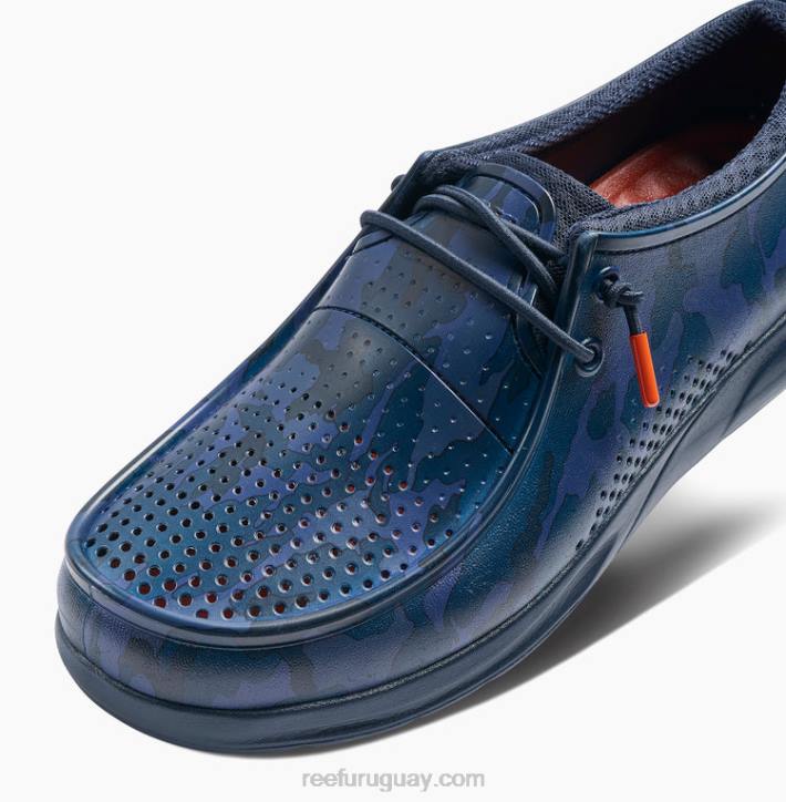 camuflaje azul marino R2BV527 impresiones de la costa del agua Reef hombres
