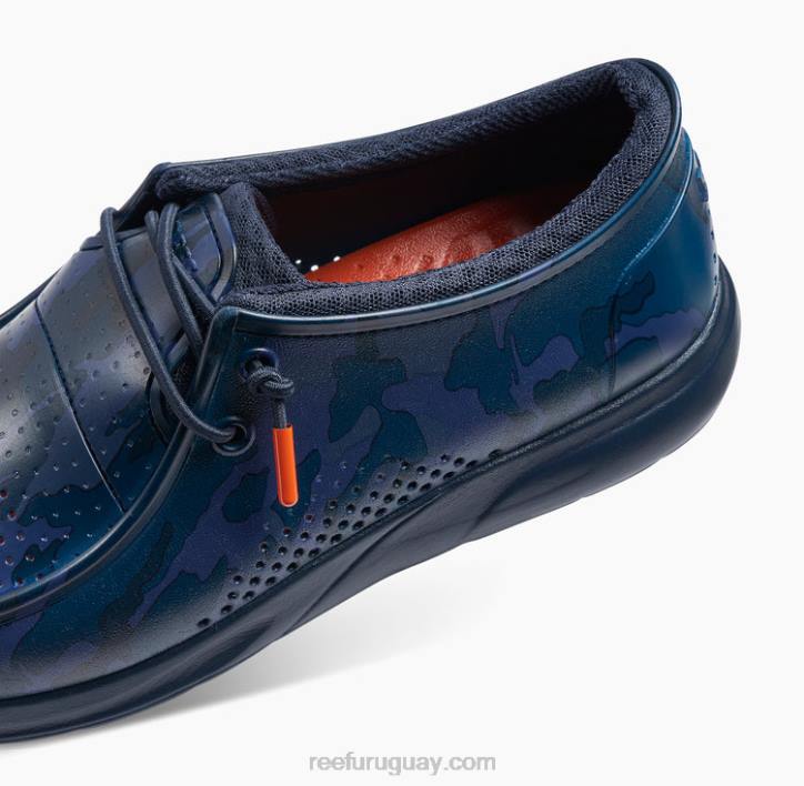 camuflaje azul marino R2BV527 impresiones de la costa del agua Reef hombres