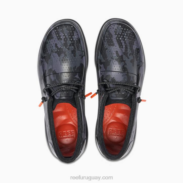 camuflaje negro R2BV526 impresiones de la costa del agua Reef hombres