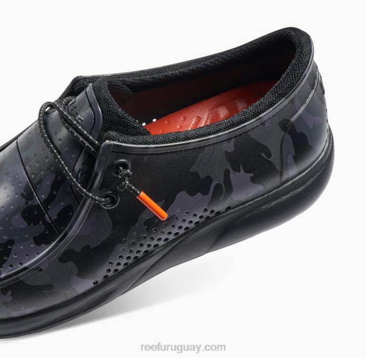 camuflaje negro R2BV526 impresiones de la costa del agua Reef hombres