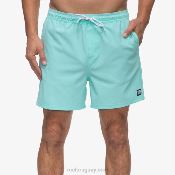 azul aruba R2BV689 shorts de baño marzo cintura elástica 16" Reef hombres