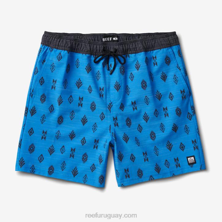 azul francés R2BV703 billy volley corto 17" Reef hombres