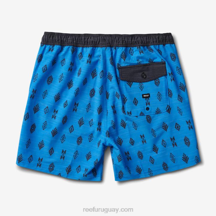 azul francés R2BV703 billy volley corto 17" Reef hombres