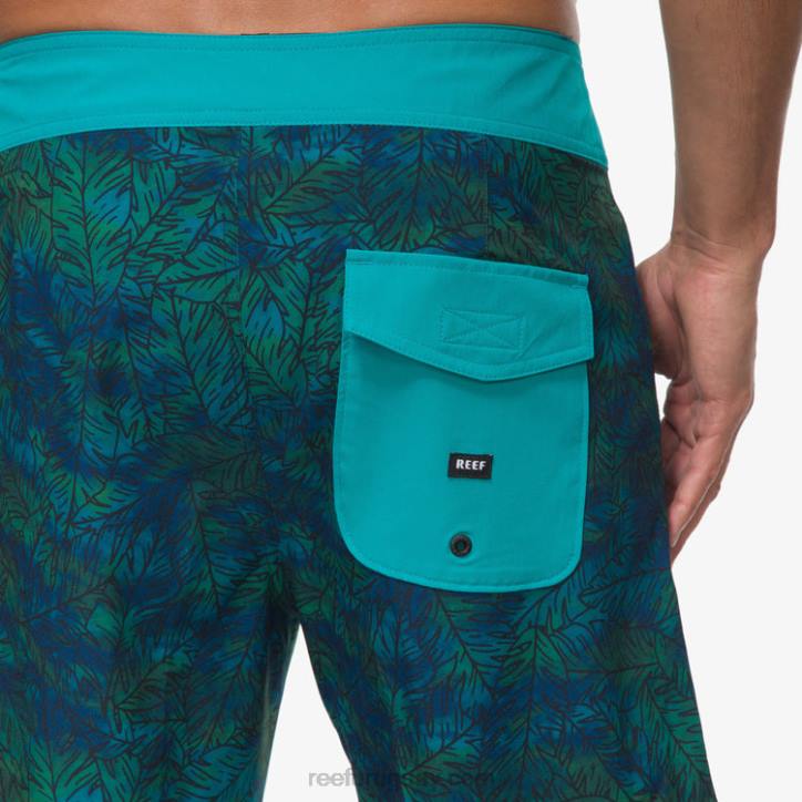 azulejo azul R2BV690 shorts de playa worley 17" Reef hombres