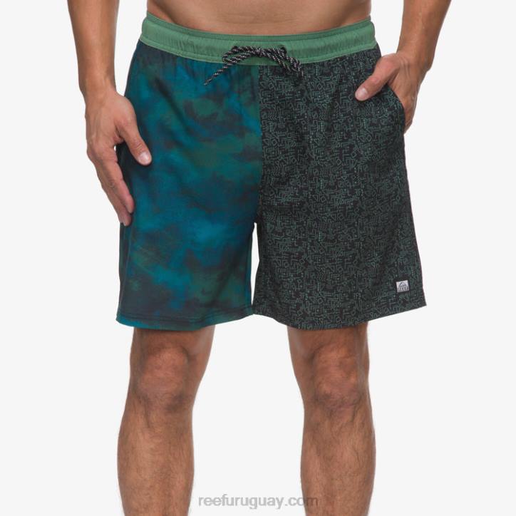 hiedra oscura R2BV700 shorts de playa elliot con cintura elástica 17" Reef hombres
