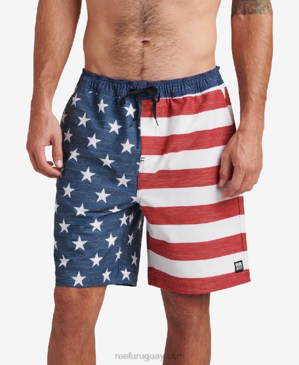 insignia azul R2BV680 shorts de baño hancock 18" Reef hombres
