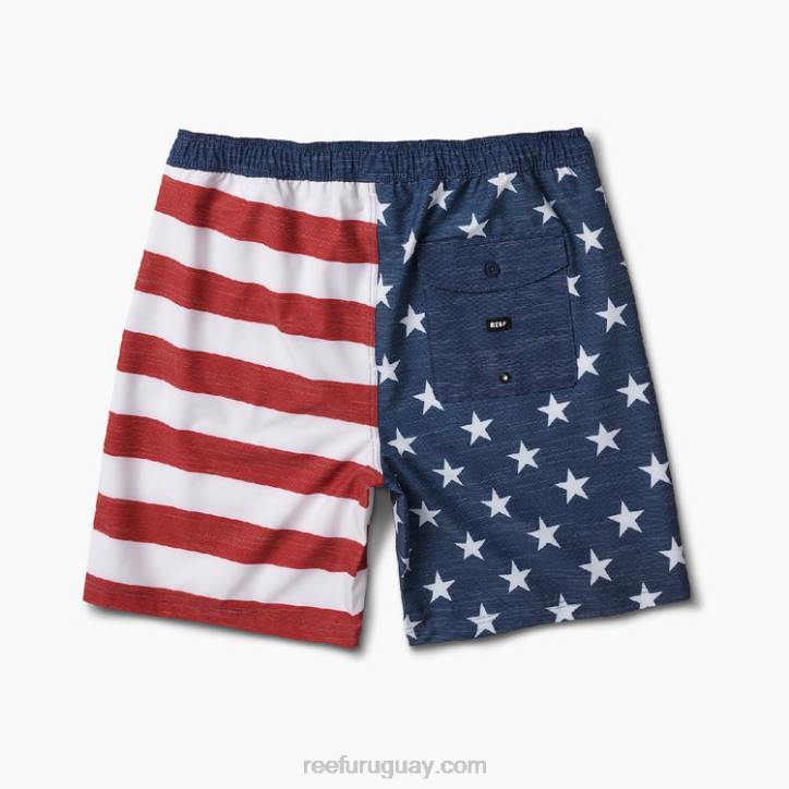 insignia azul R2BV680 shorts de baño hancock 18" Reef hombres