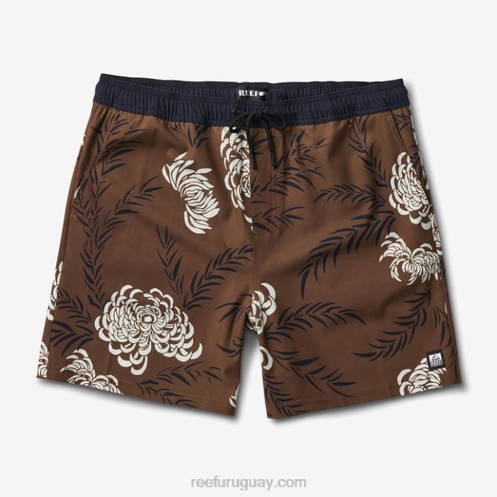 oliva oscuro R2BV696 pantalón corto john volley 17" Reef hombres