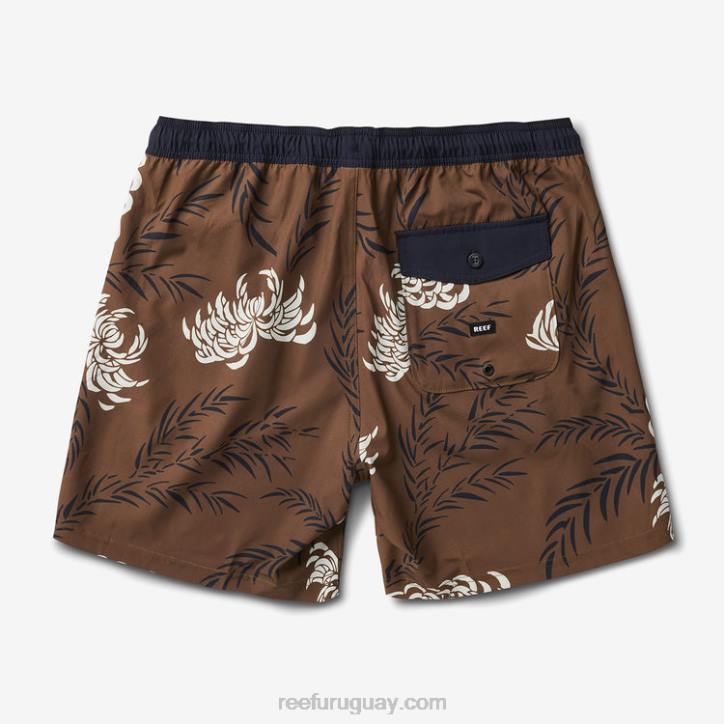 oliva oscuro R2BV696 pantalón corto john volley 17" Reef hombres