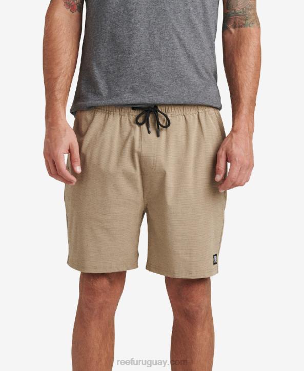 quelpo R2BV675 shorts de paseo con cintura elástica de 17" Reef hombres