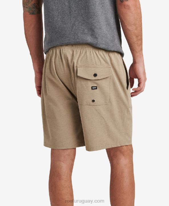 quelpo R2BV675 shorts de paseo con cintura elástica de 17" Reef hombres