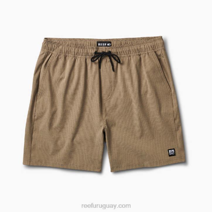 quelpo R2BV675 shorts de paseo con cintura elástica de 17" Reef hombres