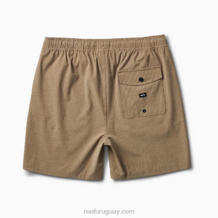 quelpo R2BV675 shorts de paseo con cintura elástica de 17" Reef hombres