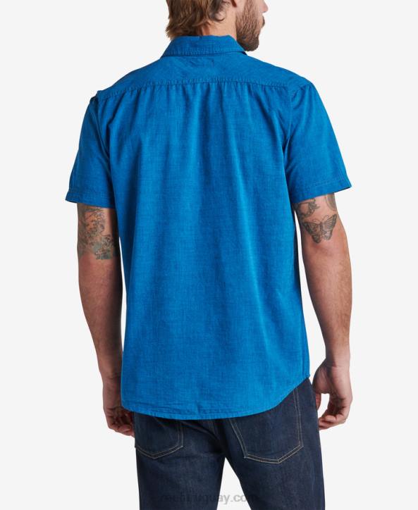 azul francés R2BV653 camisa de manga corta winfred Reef hombres
