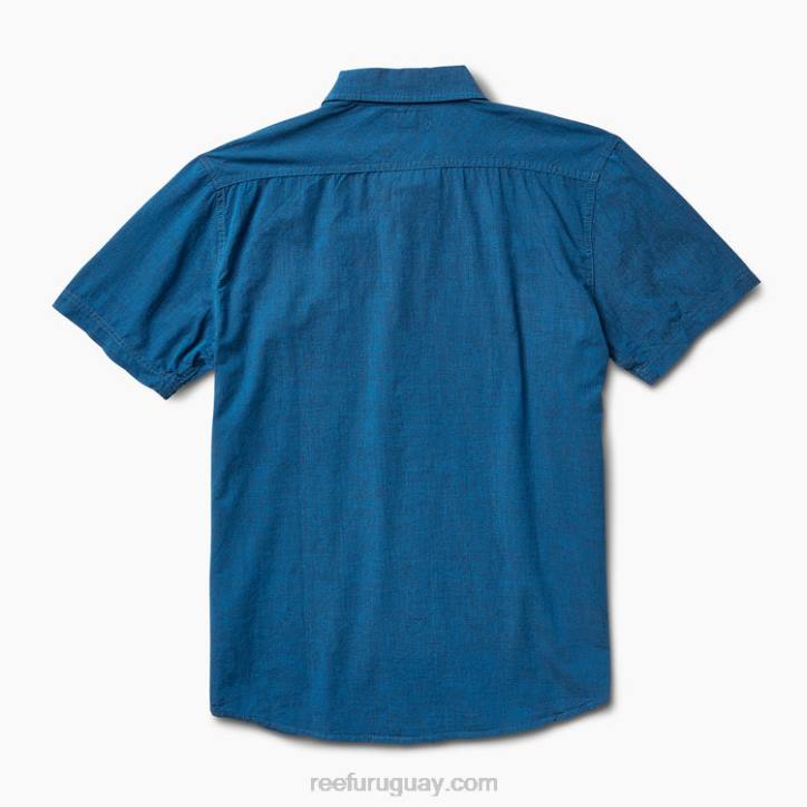 azul francés R2BV653 camisa de manga corta winfred Reef hombres