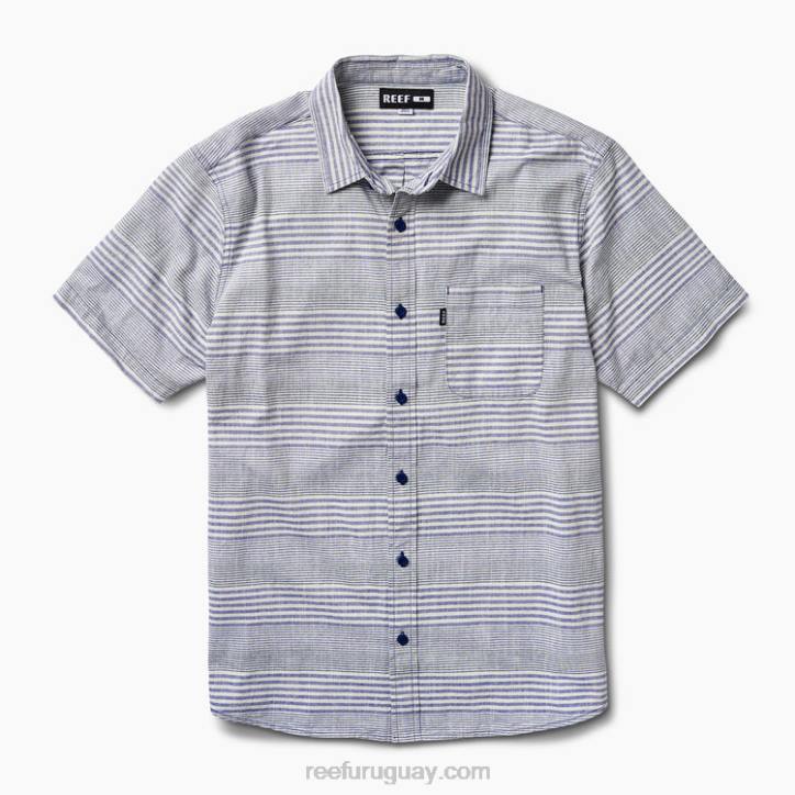 azul índigo R2BV638 manny camisa de manga corta Reef hombres