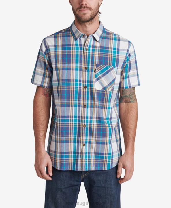 azul índigo R2BV648 camisa de manga corta pardy Reef hombres