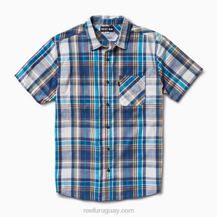 azul índigo R2BV648 camisa de manga corta pardy Reef hombres