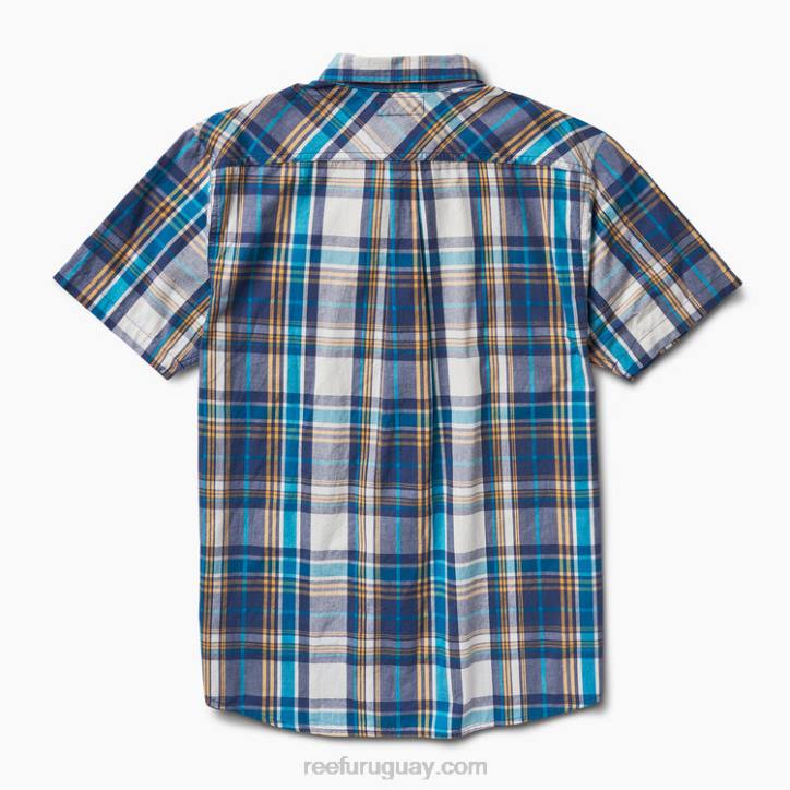 azul índigo R2BV648 camisa de manga corta pardy Reef hombres