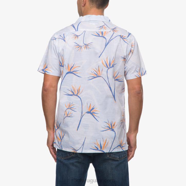 blanco brillante R2BV647 camisa farley manga corta Reef hombres