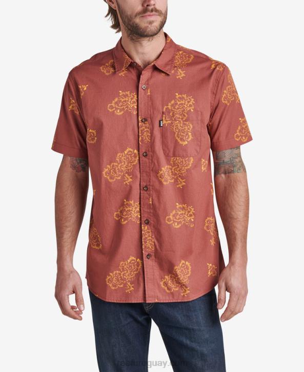 caoba R2BV642 forja camisa de manga corta Reef hombres