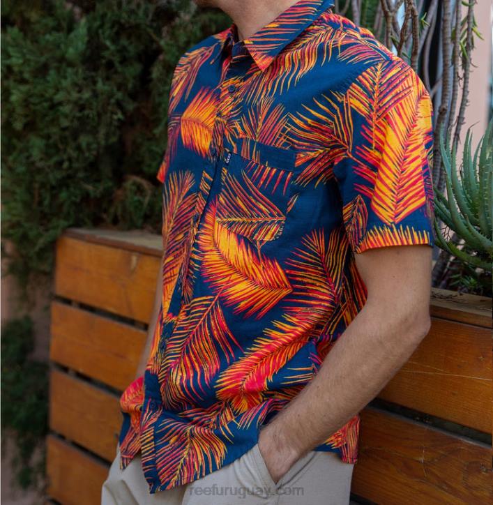 hibisco R2BV634 camisa de manga corta daintree Reef hombres