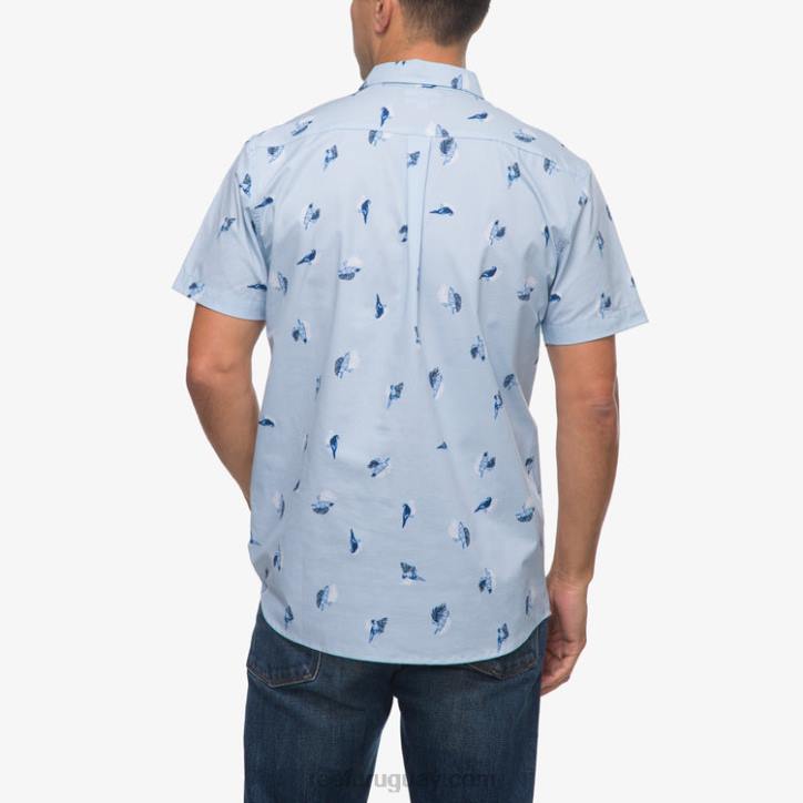 ruta aérea R2BV654 camisa de manga corta con diseño de barril Reef hombres