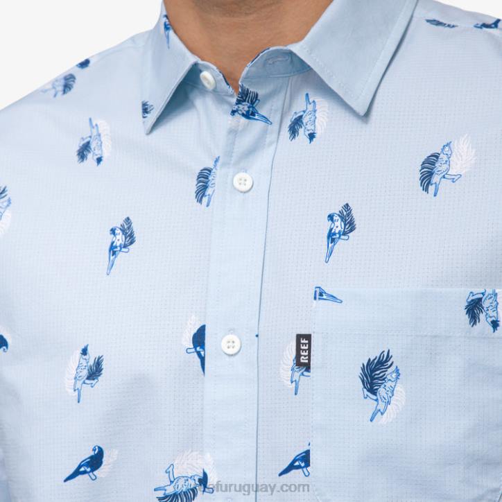 ruta aérea R2BV654 camisa de manga corta con diseño de barril Reef hombres