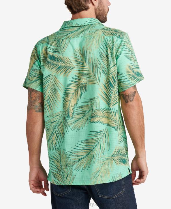 verde electrico R2BV668 camisa de manga corta peters Reef hombres