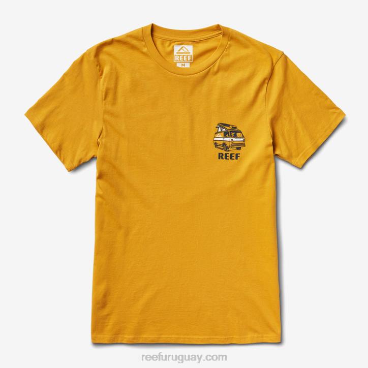 amarillo mineral R2BV577 camiseta emergente de manga corta Reef hombres