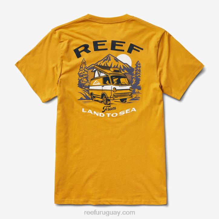 amarillo mineral R2BV577 camiseta emergente de manga corta Reef hombres