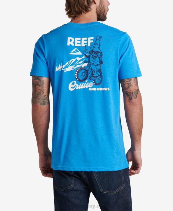 azul francés R2BV573 playera de manga corta crucero Reef hombres