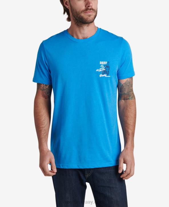azul francés R2BV573 playera de manga corta crucero Reef hombres