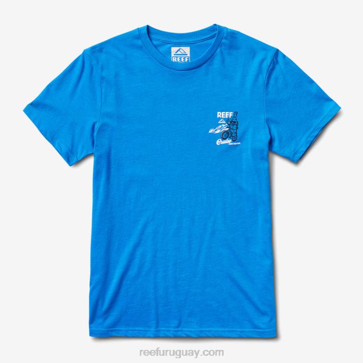 azul francés R2BV573 playera de manga corta crucero Reef hombres